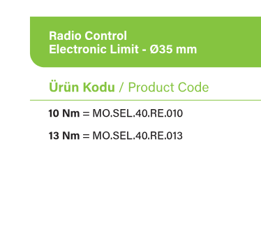 SEL40 RE Raydo alıcılı motor çeşitleri
