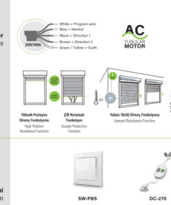 SEL60BE panjur motoru aksesuarları