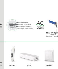 SEL60MNHK Kepenk motoru aksesuarları