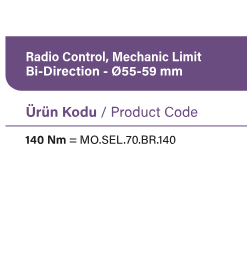 SEL70BR Pergola motoru motor çeşitleri