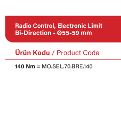 SEL70BRE Giyotin cam motoru motor seçenekleri