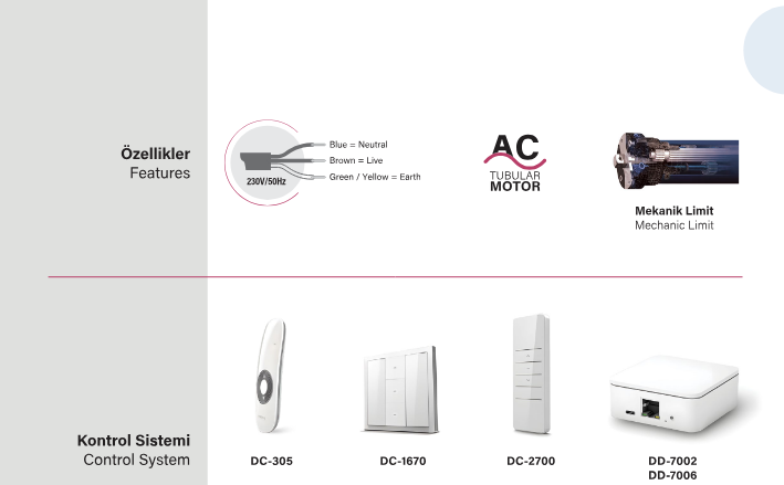 SEL70RS Rolling roof motoru aksesuar