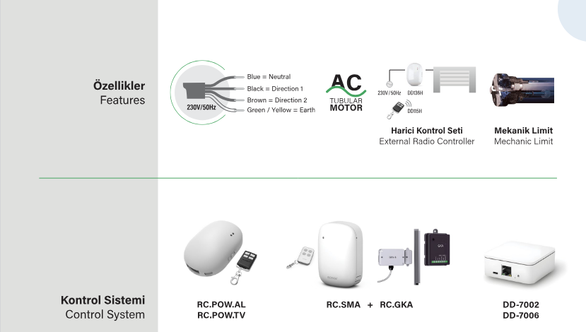 SEL70STYP Kepenk motor aksesuarları