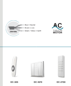 seldk 40 wte dikey perde motoru aksesuarları