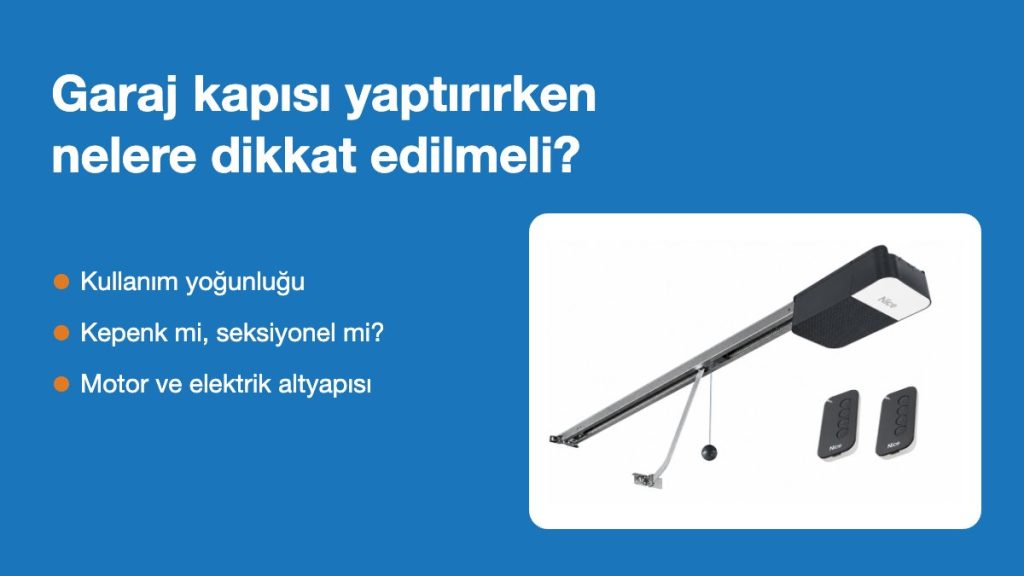 Garaj kapısı yaptırırken nelere dikkat edilmeli